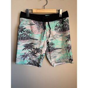 Billabong Recycler Sundays Pro Board Shorts Mens 28 Palm Tree Tropical Vacation